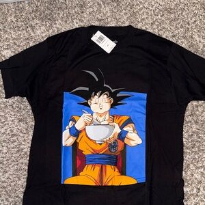 Black Graphic Kids Tee with Anime Design